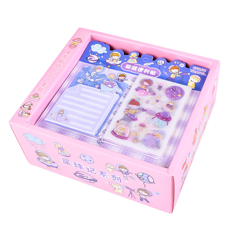 Sticker kèm note trang trí dễ thương K13 DIY sổ tay sáng tạo Bullet Journal scrapbook đồ đạc cá nhân
