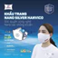 Combo 4 chiếc Khẩu trang kháng khuẩn Hanvico Nano Bạc