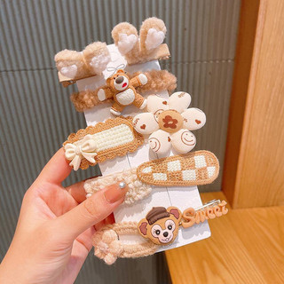 BỘ KẸP TÓC GẤU PHỐI NƠ 🌸FREESHIP🌸Set Kẹp Tóc Xinh Xắn Dành Cho Bé Gái