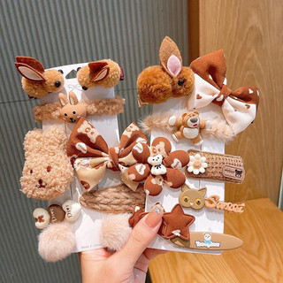 BỘ KẸP TÓC GẤU PHỐI NƠ 🌸FREESHIP🌸Set Kẹp Tóc Xinh Xắn Dành Cho Bé Gái
