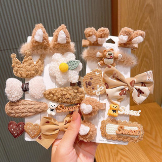 BỘ KẸP TÓC GẤU PHỐI NƠ 🌸FREESHIP🌸Set Kẹp Tóc Xinh Xắn Dành Cho Bé Gái
