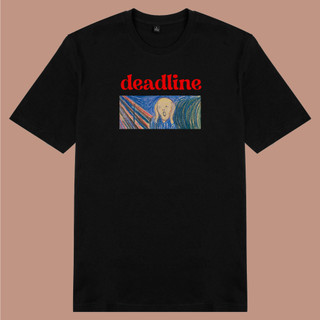 Áo thun cotton 100% unisex, cho các bạn nhân viên văn phòng in hình Deadline - Munch