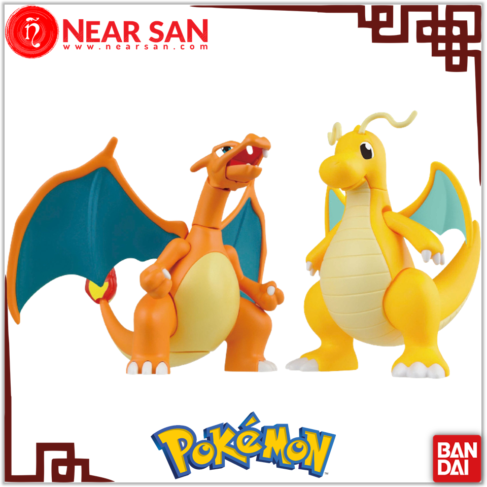 ONHAND] Pokémon PLAMO COLLECTION 43 CHARIZARD BATTLE Ver. & DRAGONITE