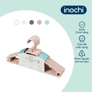 Móc áo chống trượt Inochi - Hara 186 (Set 10 móc), nhựa cao cấp, an toàn