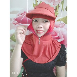 🤠Mũ nón chống nắngq _Nón dây kéo trước màu trơn CÓ DÂY CỘT hàng 2 lớp chống nắg chống tia UV tia cực tím