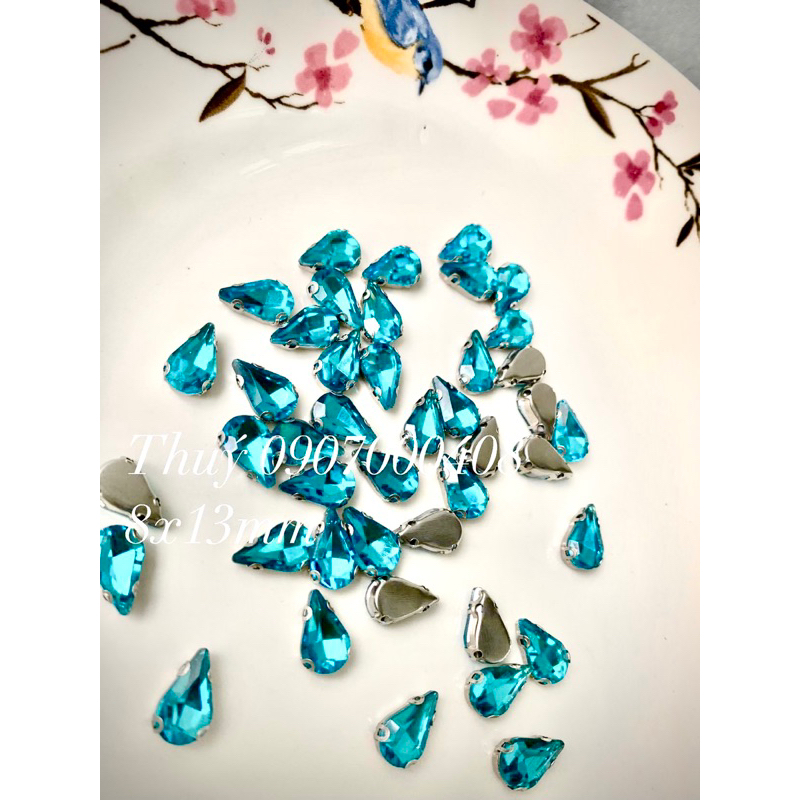 Set 25 và 50 viên Đá giọt nước 8x13mm