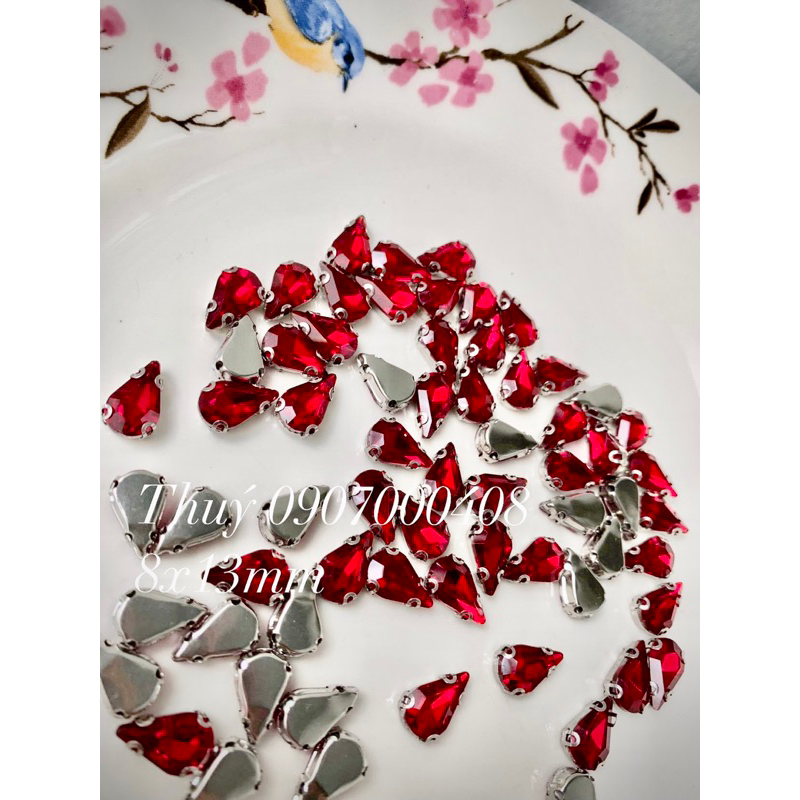Set 25 và 50 viên Đá giọt nước 8x13mm
