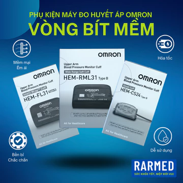 Phụ kiện vòng bít mềm máy đo huyết áp bắp tay Omron - Nhiều Size