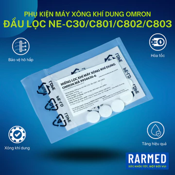Phụ kiện 5 miếng đầu lọc khí vào máy xông khí dung Omron NE-C30/C801/C802/C803/C106