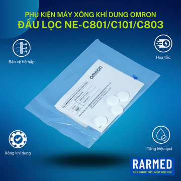 Phụ kiện 5 miếng đầu lọc khí vào máy xông khí dung Omron NE-C801/C101/C803/C106