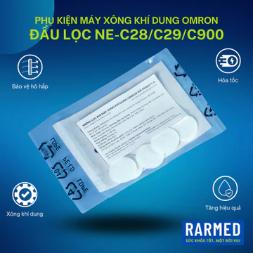 Phụ kiện 5 miếng đầu lọc khí vào máy xông khí dung Omron NE-C28/C29/C900