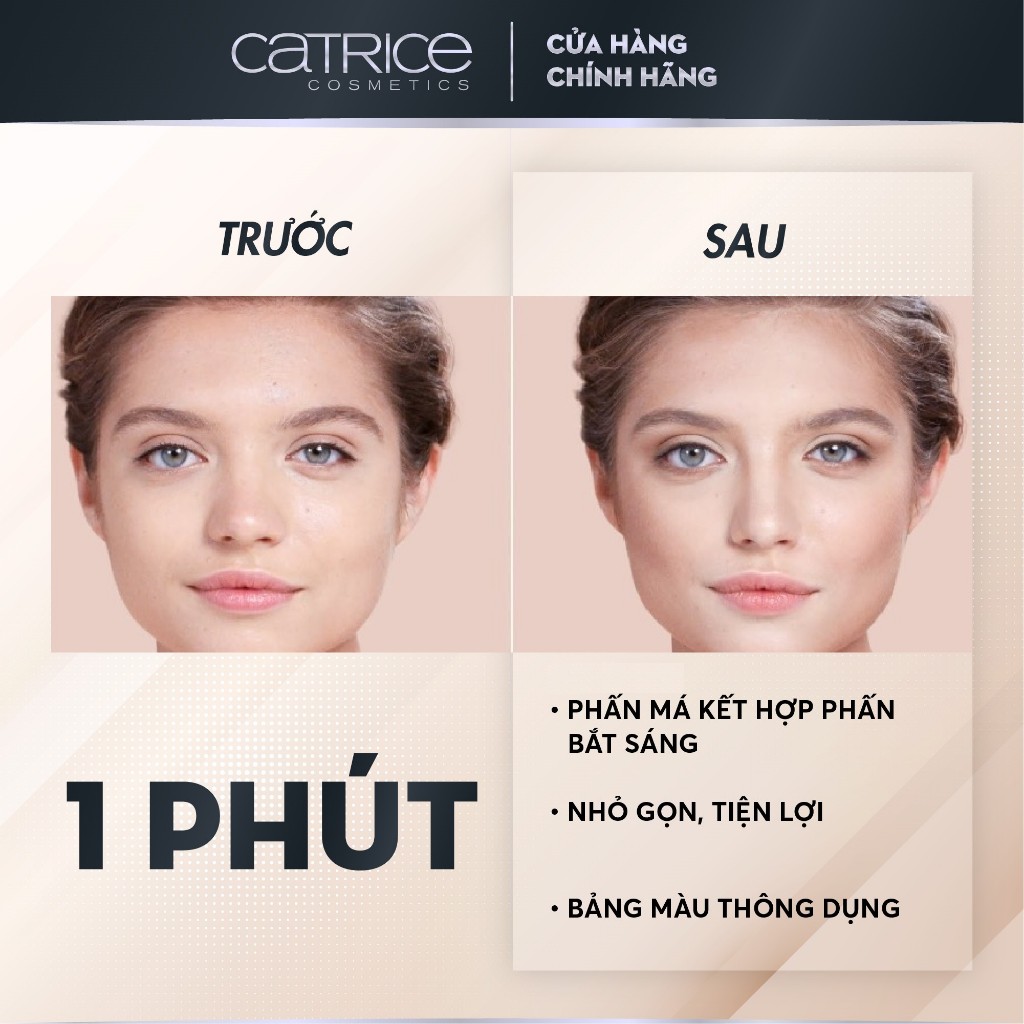 Bảng phấn má Catrice Coral Lights Blush & Highlighter Palette 6 màu chất lì mềm mịn tạo độ sắc nét 15g