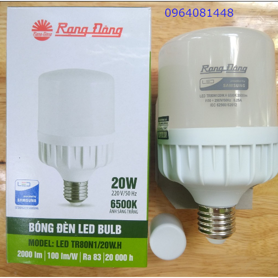 Rạng Đông Bóng Led buld trụ 20W 30W 40W 50W | Shopee Việt Nam