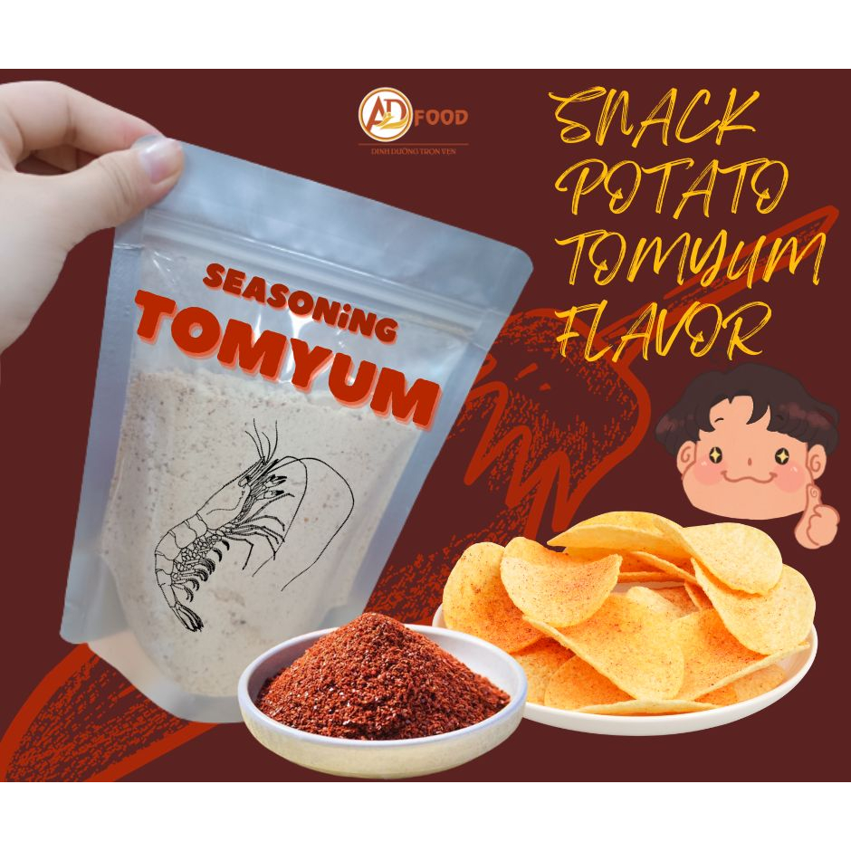 50g Bột gia vị Tomyum nấu lẩu Tomyum, dùng làm snack vị tomyum