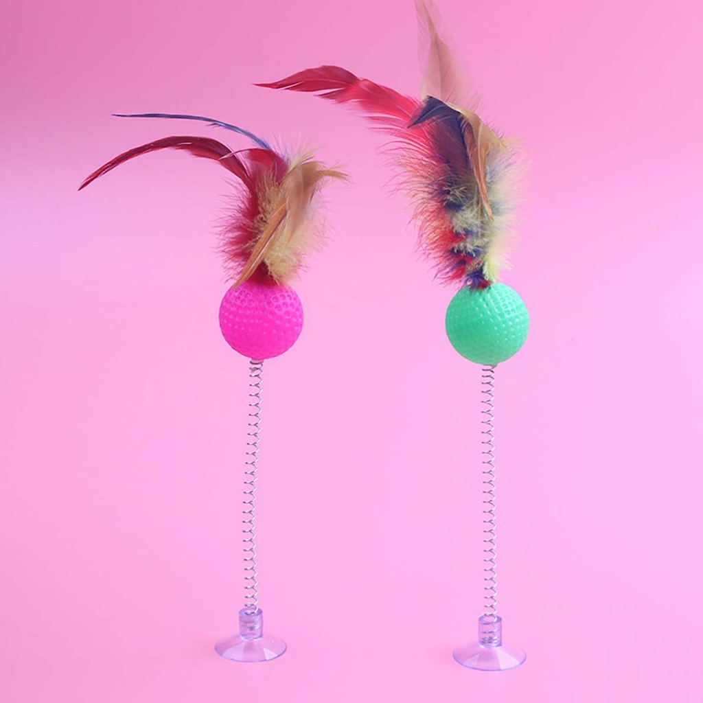 Cần Câu Mèo Dính Sàn Dây Thép Đồ Chơi Cho Mèo Tự Động Gắn Tường Giá Rẻ Con Lớn Tam Thể Play Together Đuổi Bắt Tại Nhà
