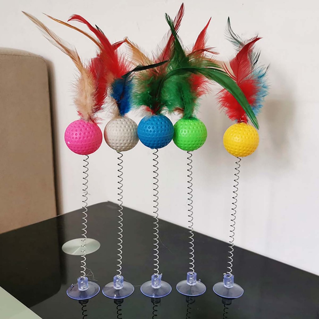 Cần Câu Mèo Dính Sàn Dây Thép Đồ Chơi Cho Mèo Tự Động Gắn Tường Giá Rẻ Con Lớn Tam Thể Play Together Đuổi Bắt Tại Nhà