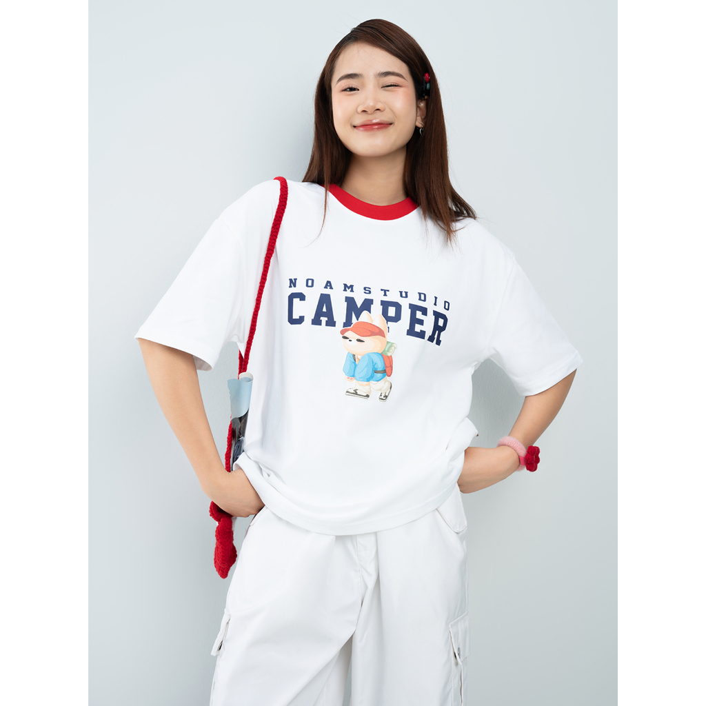 Ảnh Áo thun Form rộng NOAM Camper Unisex 100% Cotton - Màu đen/trắng 3