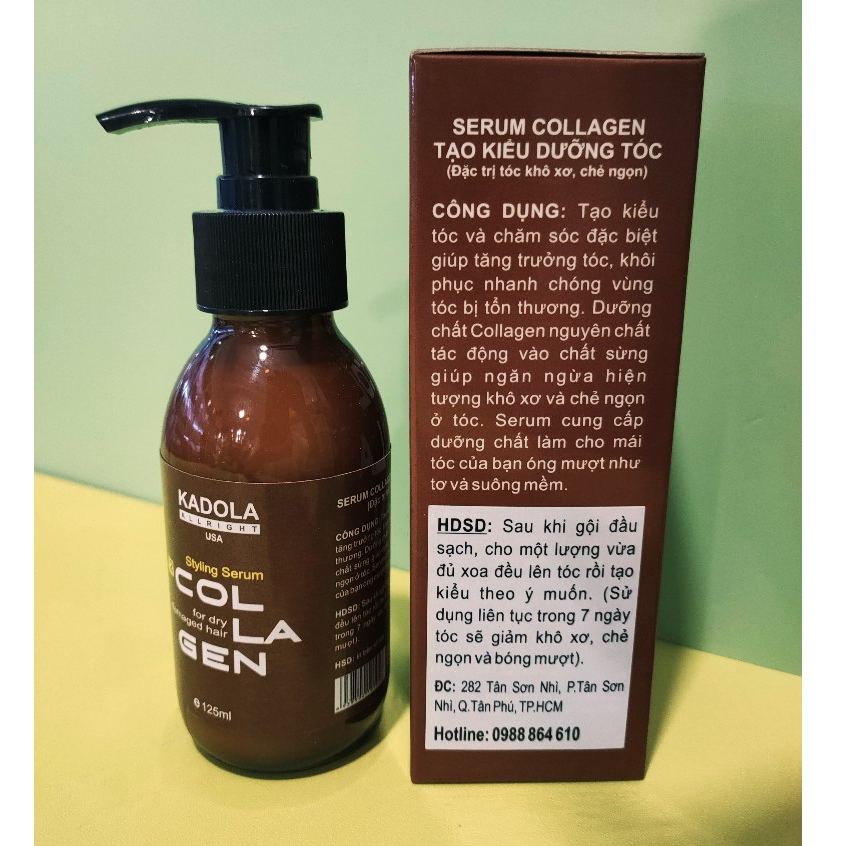 Gel mềm tạo kiểu và giữ nếp tóc Collagen KADOLA 125ML