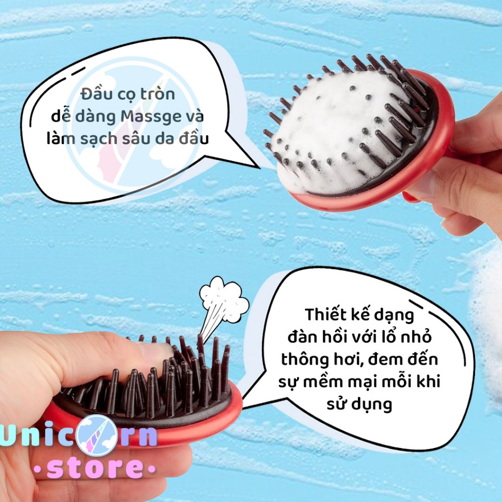 Lược Gội - Massage Da Đầu Tubaki Shampoo Brush Nhật Bản 8cm