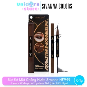 Bút Kẻ Mắt Chống Nước Kèm 1 Đầu Mascara Sivanna Colors Double-Headed Eyes Pen HF949 (Bản Giới Hạn)