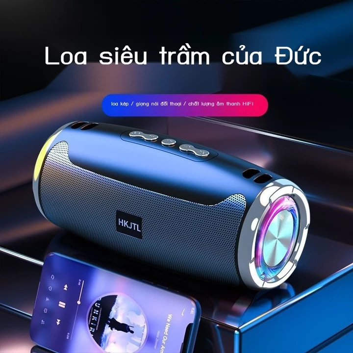 [HKJIT] Loa Bluetooth không dây Loa đôi Loa siêu trầm Loa Bluetooth Bass Mạnh Có Đèn Led RGB Loa Bluetooth Khủng Bass