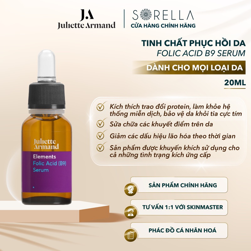 [JULIETTE ARMAND] Tinh chất phục hồi da Folic Acid B9 Serum Shopee