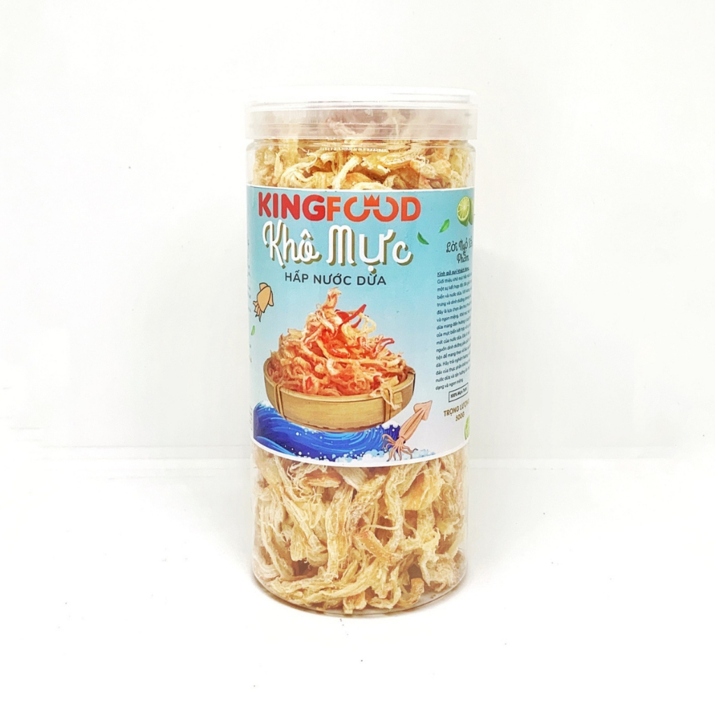 [Hũ 200-500Gr] Khô Mực Hấp Nước Dừa Thái Lan KingFood