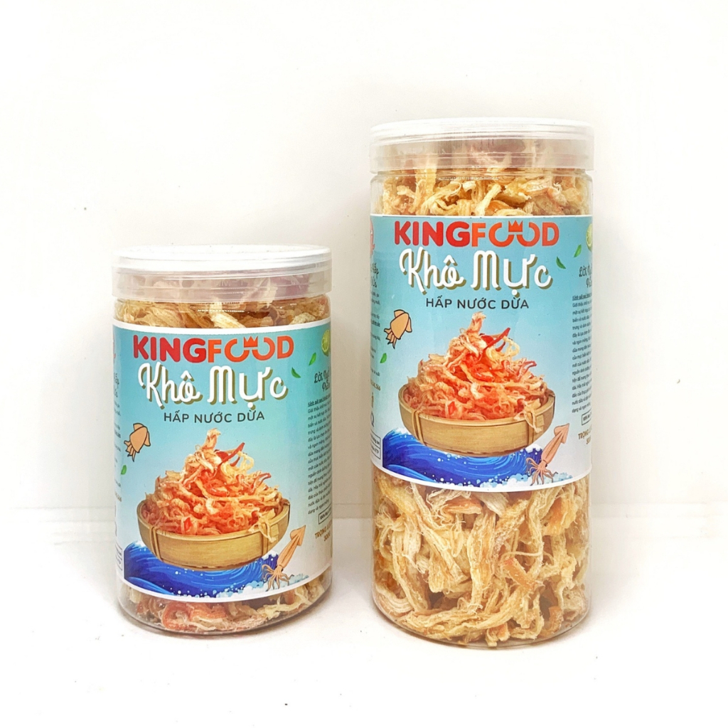 [Hũ 200-500Gr] Khô Mực Hấp Nước Dừa Thái Lan KingFood