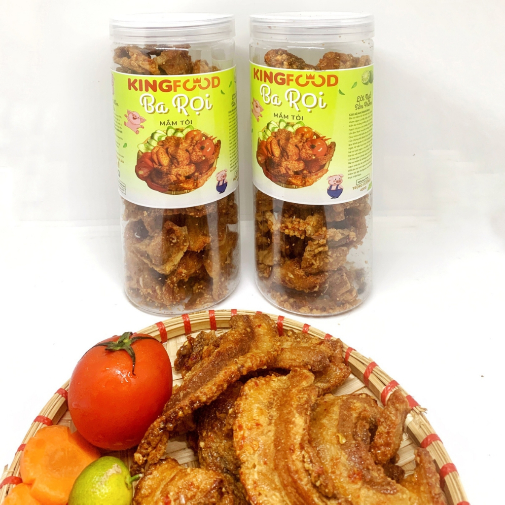 [ Hũ 400Gr ] Ba Rọi Mắm Tỏi KingFood