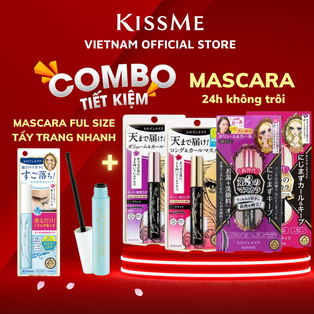 Ảnh Set Chuốt Mi Mascara và Tẩy Trang Mascara Kissme Heroine Nhật Bản 1