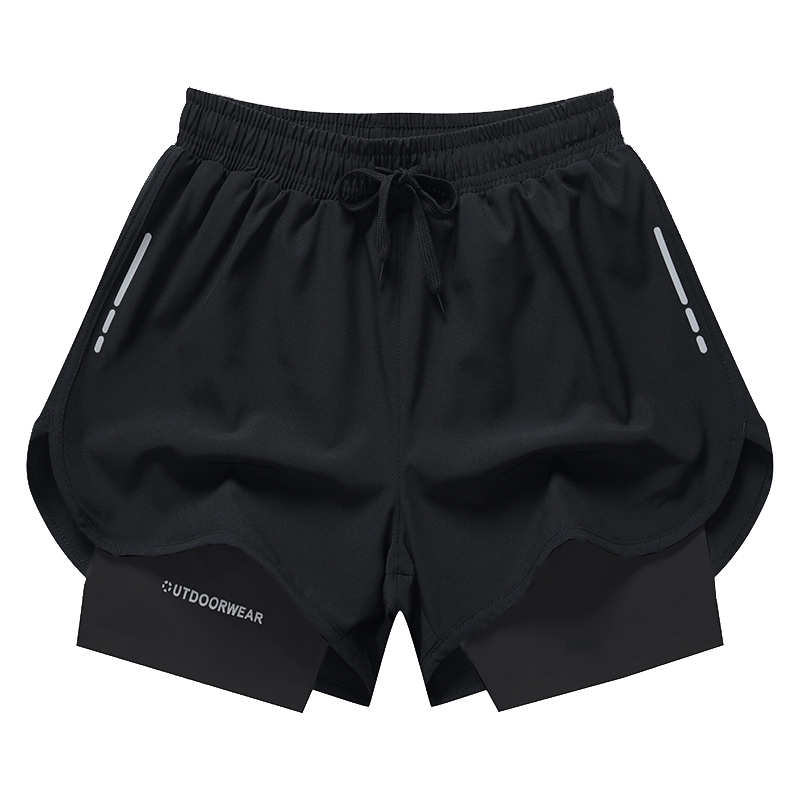 Ảnh Quần Chạy Bộ Nam Bảo Hành 12 Tháng Quần Thể Thao Nam 2 Lớp Vải Dù Và Polyester Thoáng Khí Cleacco C622 Boro Sport 2
