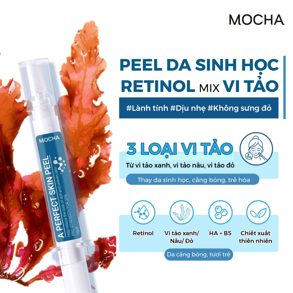 Ảnh Peel da vi tảo Retinol Mix Peel MOCHA BEAUTY 10mlx2 2