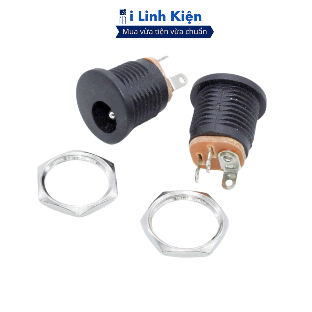 Jack nguồn DC cái tròn 5.5x2.1mm (combo 5 jack) DC-022 chất lượng cao ilinhkien