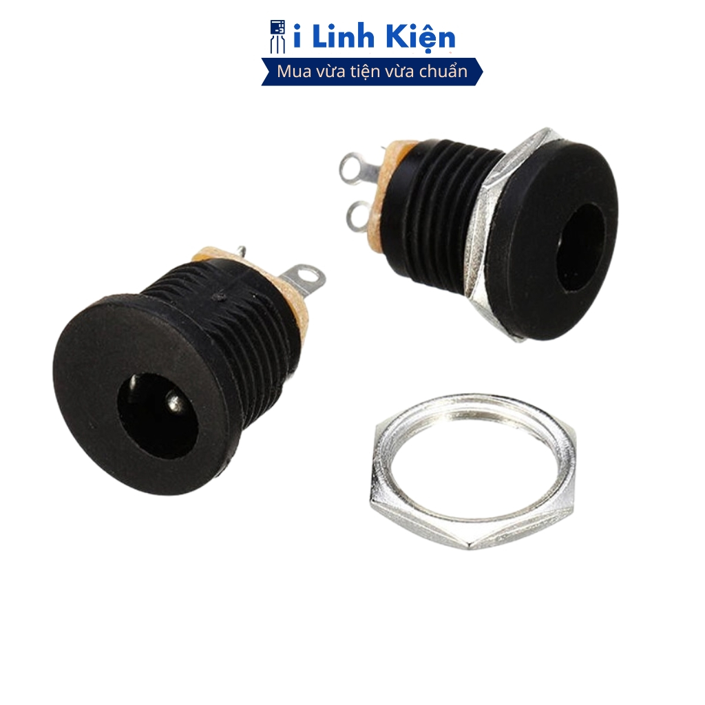 Jack nguồn DC cái tròn 5.5x2.1mm (combo 5 jack) DC-022 chất lượng cao ilinhkien