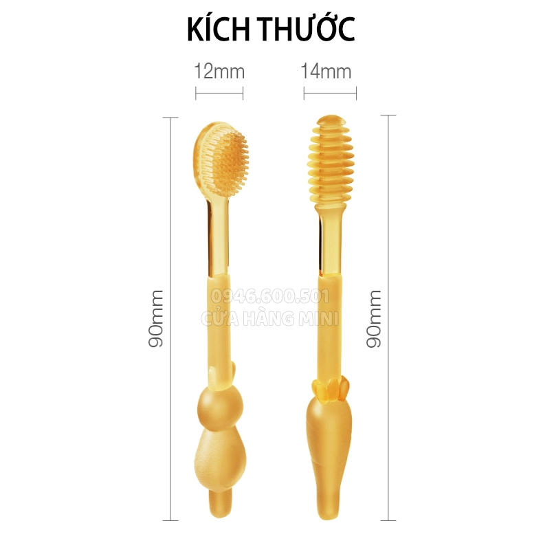 Bộ Rơ Lưỡi Kèm Bàn Chải Silicone Cho Bé