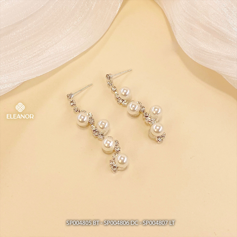 Dây chuyền vòng tay bông tai nữ Eleanor Accessories bộ trang sức đính đá phụ kiện trang sức 4805