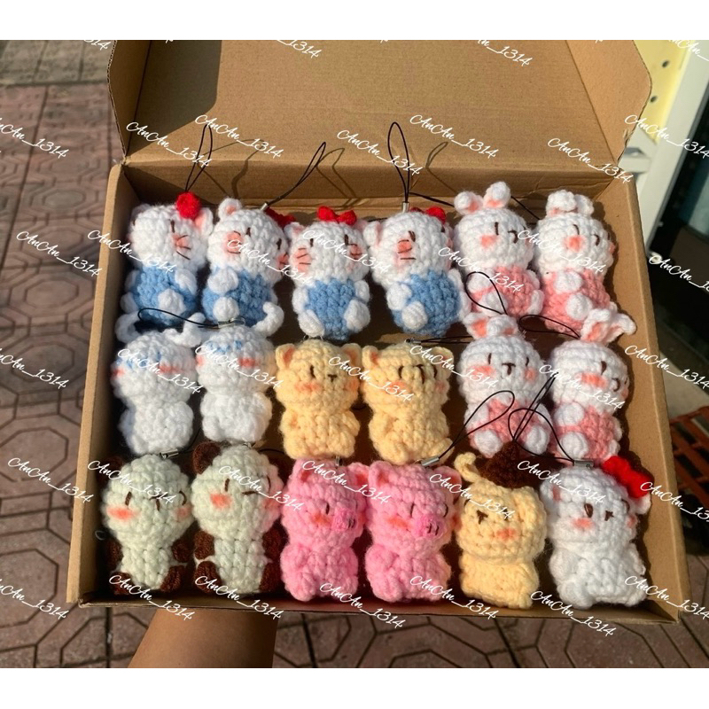 Móc thú mini/ móc khoá len | Shopee Việt Nam