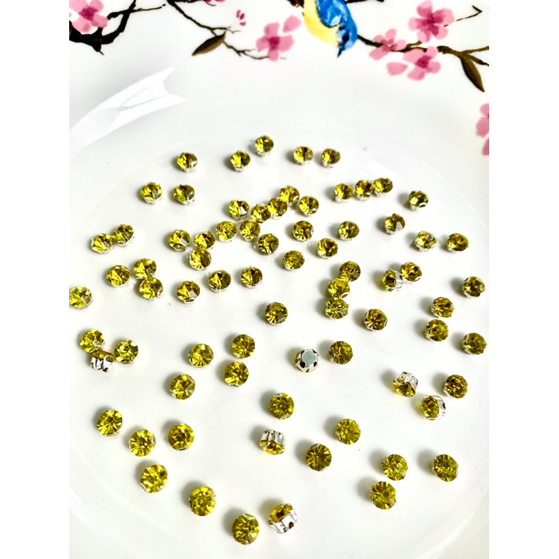 100 hạt đá chấu màu size 5mm
