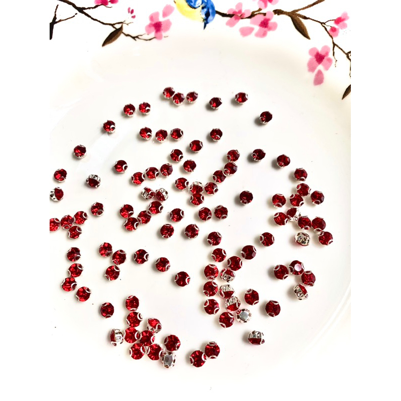 100 hạt đá chấu màu size 5mm
