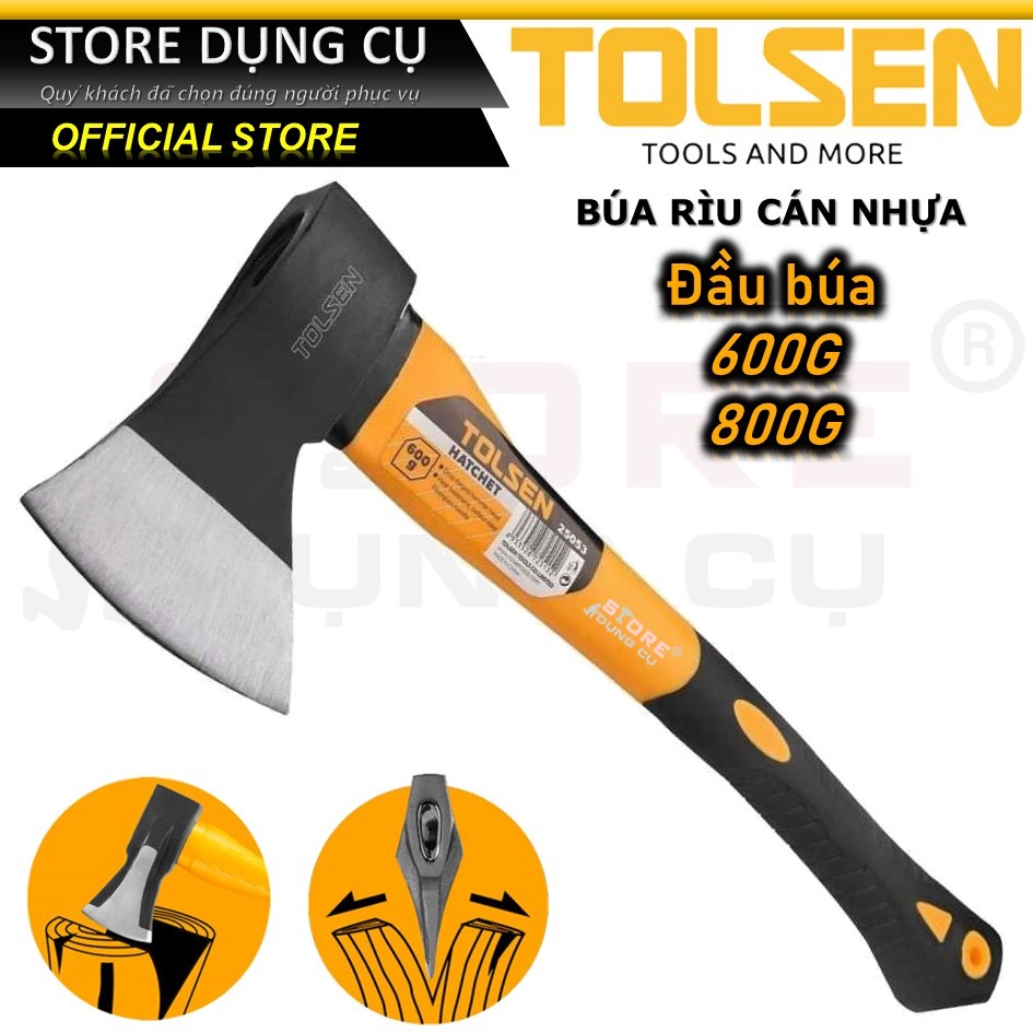 600 - 800g Búa rìu cán nhựa cao cấp Tolsen , thép Carbon, chịu nhiệt ...