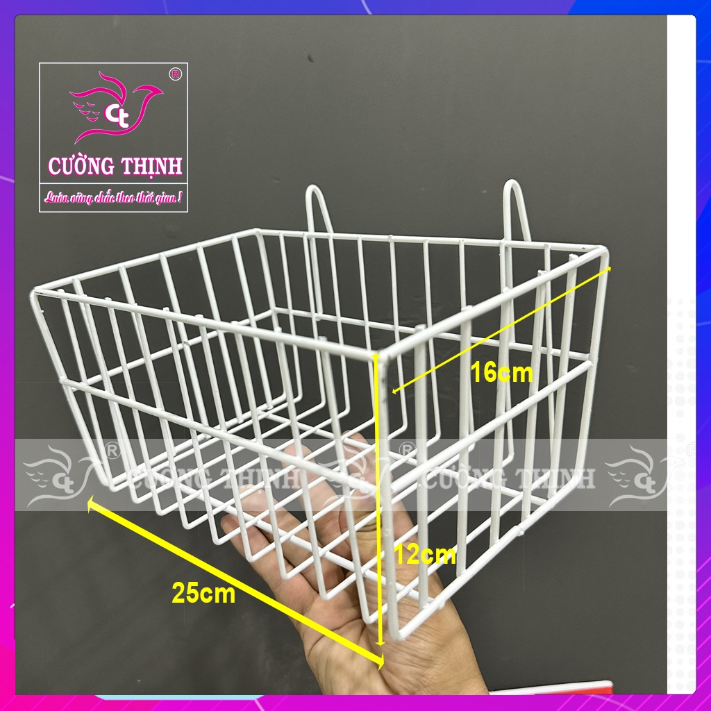 {LOẠI DÀY} Giỏ cài lưới sắt - Rổ treo khung sắt trang trí, phụ kiện ...