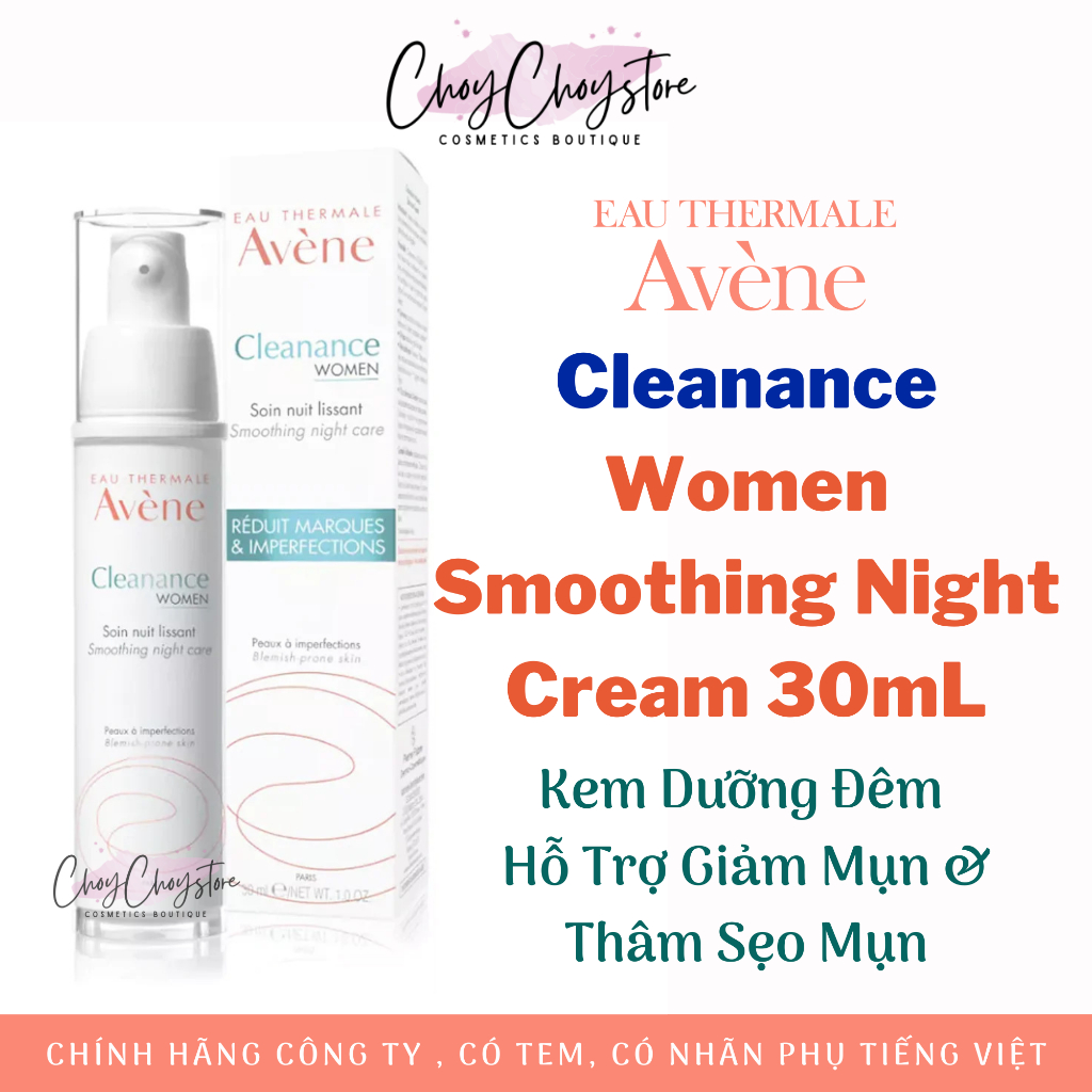 Avene Cleanance WOMEN Smoothing Night Cream -For Blemish-Prone