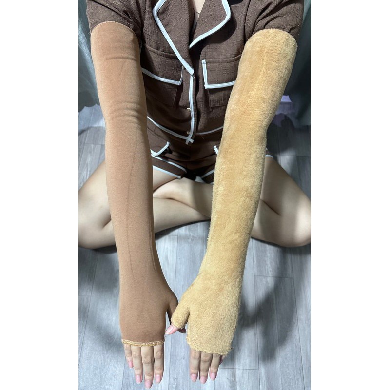 Ống tay Ủ KEM , CHỐNG NẮNG LÔNG NHUNG CAO CẤP siêu mềm mịn