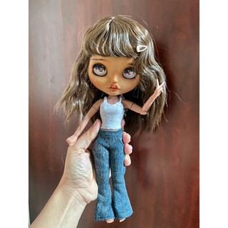 Set áo dây kèm váy hoặc quần jean dài size blythe,ob24,