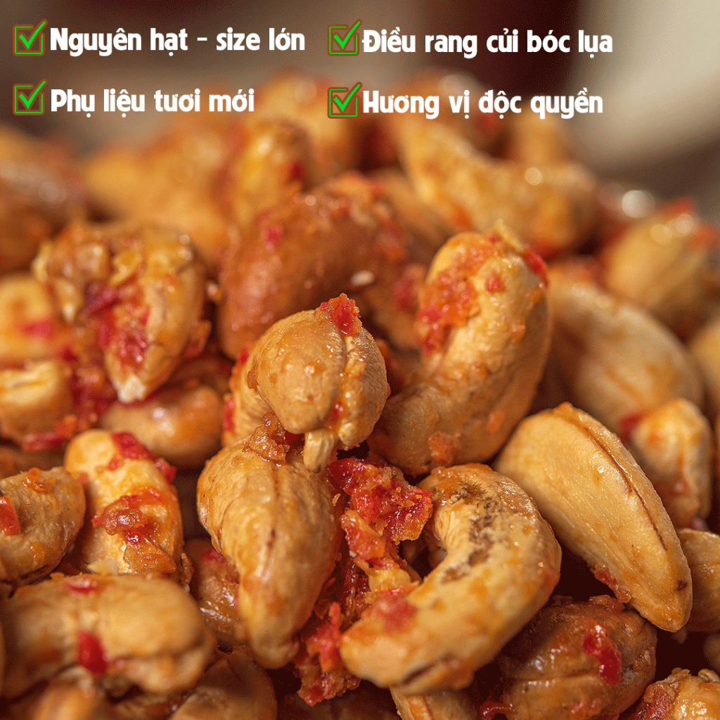 115g Hũ Pet Hạt Điều Tẩm Vị Tỏi Ớt Hải Bình Gia Lai - Thơm ngon, giòn rụm, béongậy, hương vị độc đáo