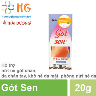 Kem gót sen hồng Bôi nứt gót chân Nứt nẻ da chân tay nẻ mặt Giúp giữ ẩm làm tăng đàn hồi cho da tái tạo da Hộp 20g
