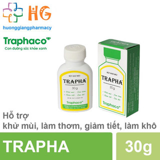 Trapha - Giúp khử mùi, làm thơm, ngăn ngừa các tác nhân gây mùi hôi nách, hôi chân, giảm tiết mồ hôi ở chân và nách