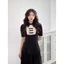 Áo sơ mi ngắn dáng Peplum chất tuyết mưa phối cổ ren tiểu Hàng thiết kế phong cách tiểu thư