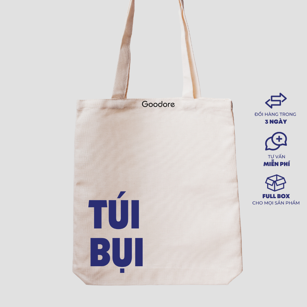 Túi tote vải canvas Goodore thiết kế BST Túi Bụi phong cách năng động cá tính