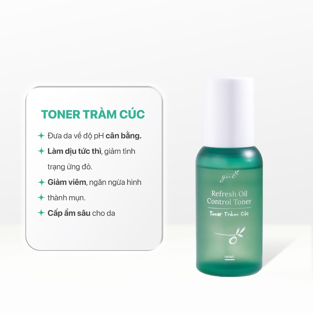 Ảnh Toner tràm trà hoa cúc GUO, se khít lỗ chân lông, 0% cồn, cấp ẩm kiềm dầu, bổ sung HA cho mẹ bầu 100ml 3